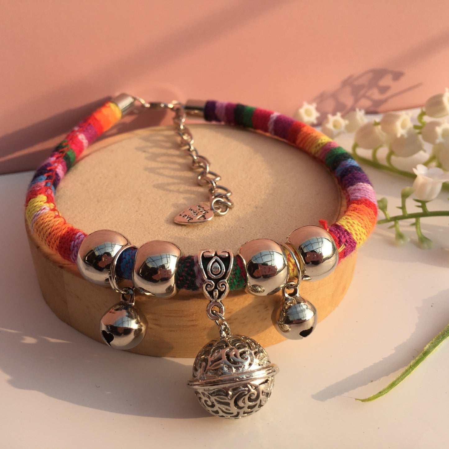 Adjustable Dog Collar with Bell for Awareness