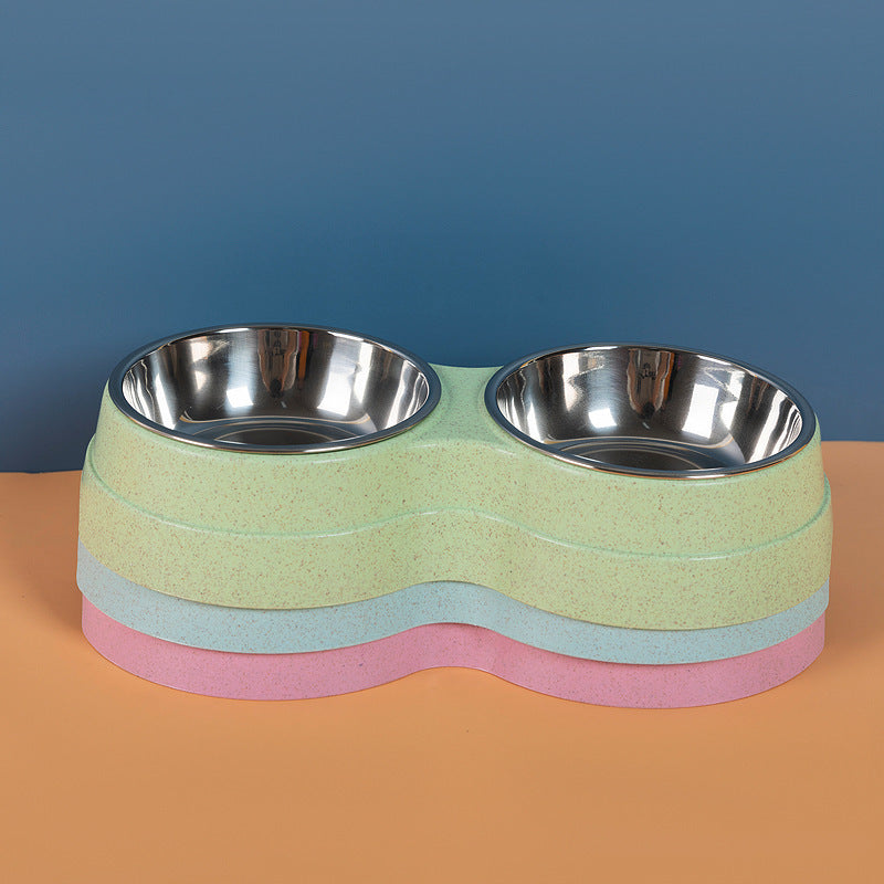 Stainless Steel Pet Feeder with Dual Bowls