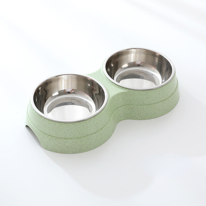 Stainless Steel Pet Feeder with Dual Bowls