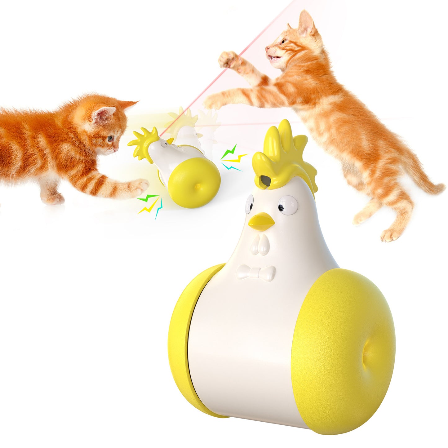 Chicken Sound-emitting Laser Electric Tumbler Cat Toy