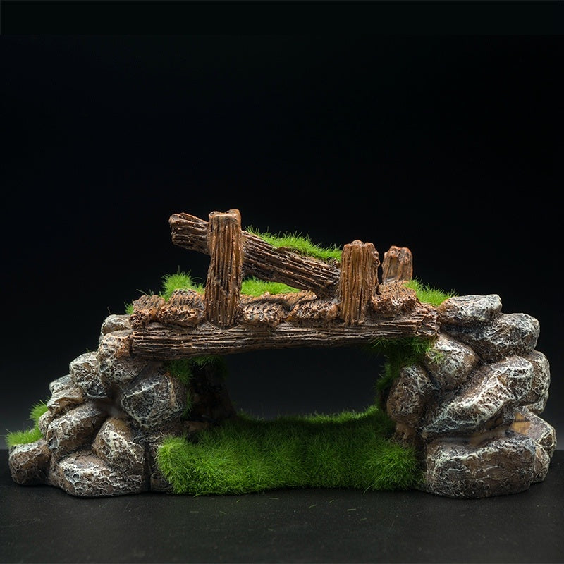 Resin Landscape Stone Aquarium Decoration