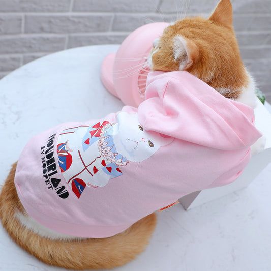Colorful Cat Hoodie for Summer