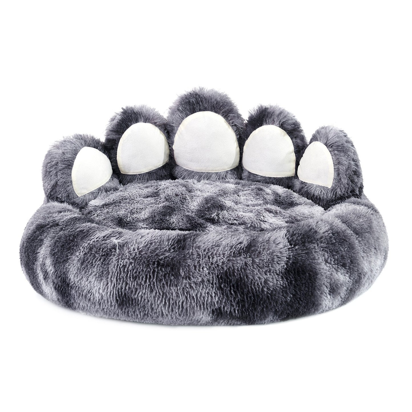 Cozy Plush Paw Print Dog Bed