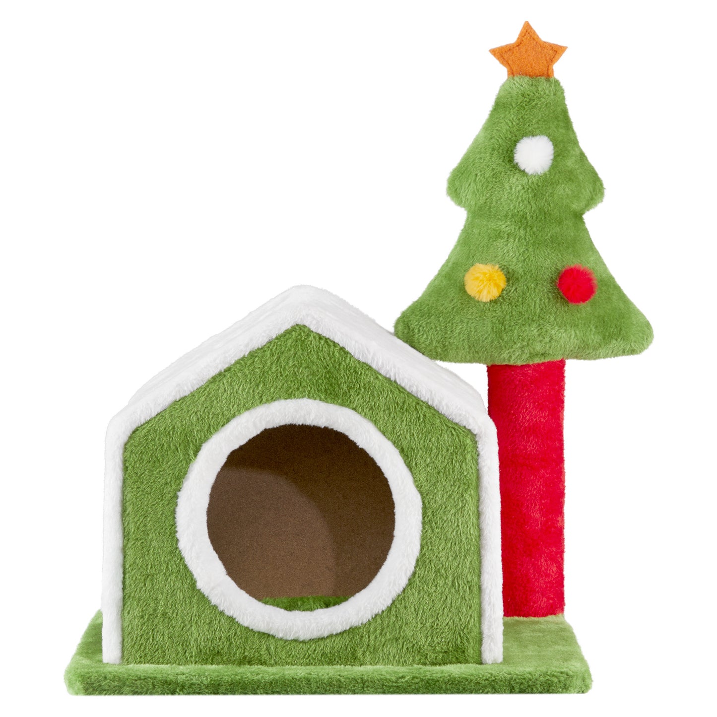 Christmas-Themed Feline Climbing House For Cats