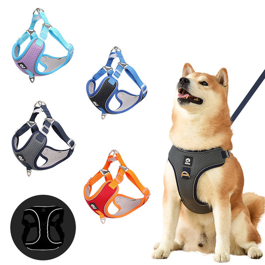 Breathable Pet Harness with Reflective Trim
