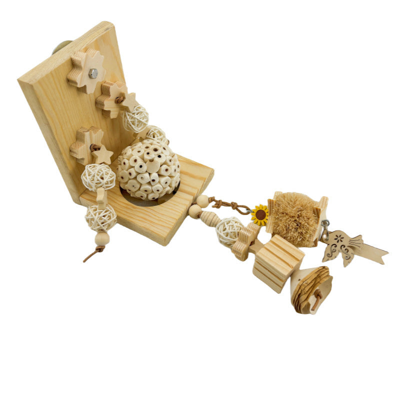 Parrot Natural Ricepaperplant Pith Ball Safety Plant Gnawing Molar Toy