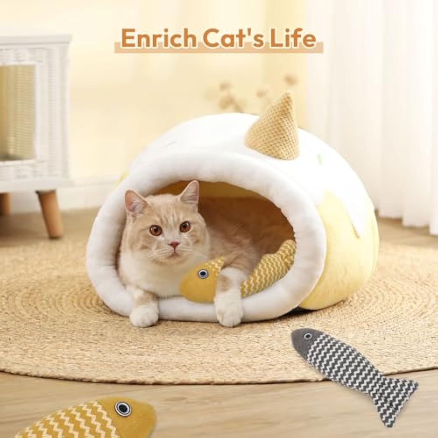 3 Catnip-Infused Fish Toys for Self-Play and Exercise