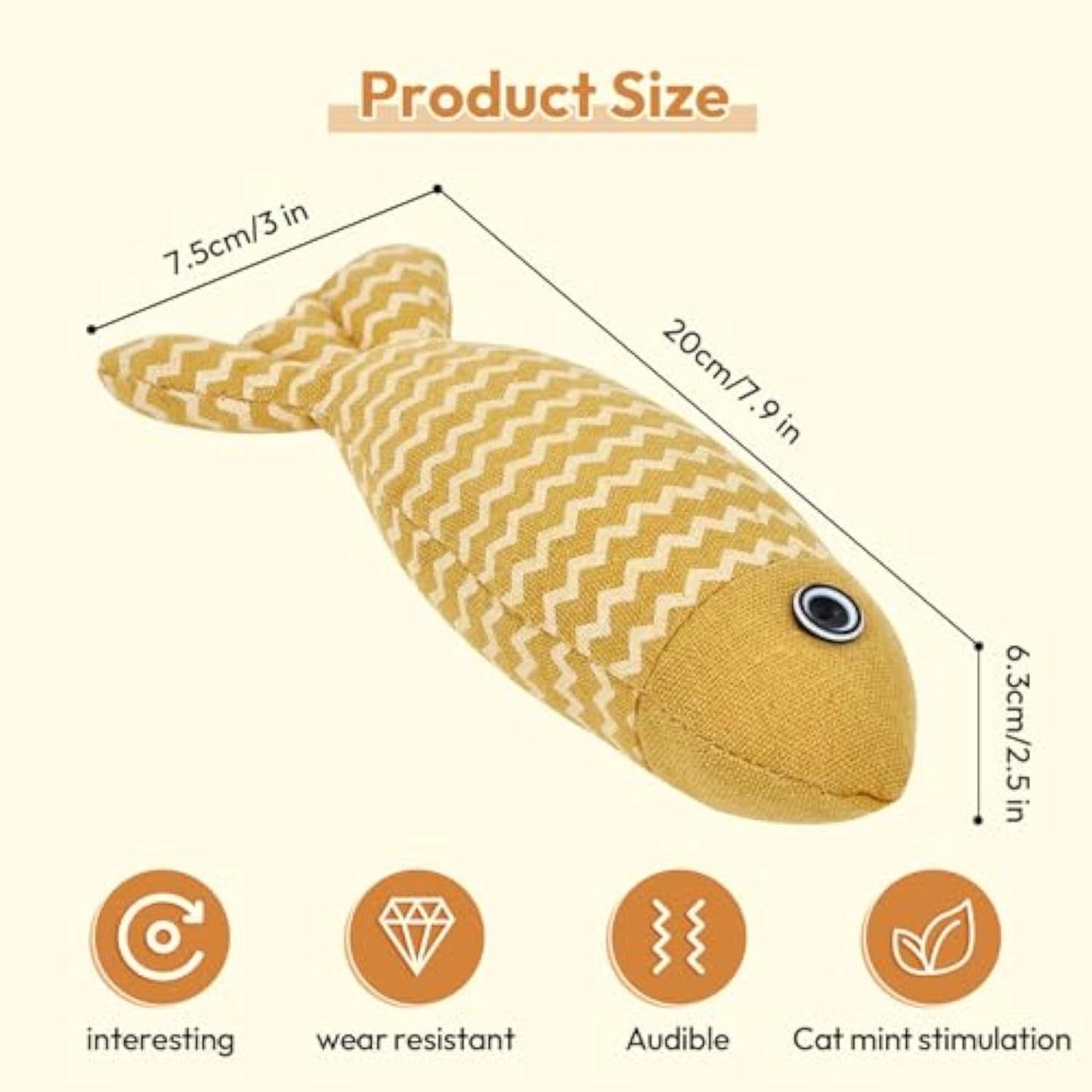 3 Catnip-Infused Fish Toys for Self-Play and Exercise