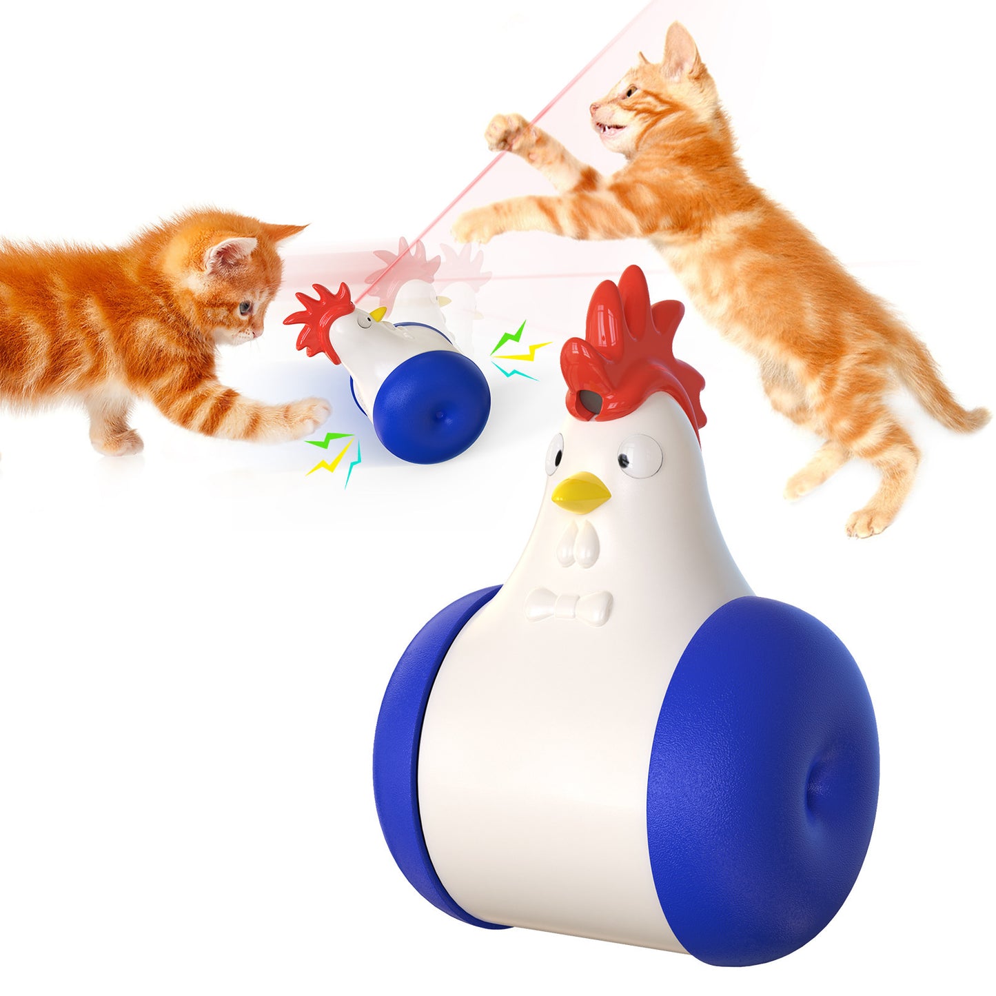 Chicken Sound-emitting Laser Electric Tumbler Cat Toy