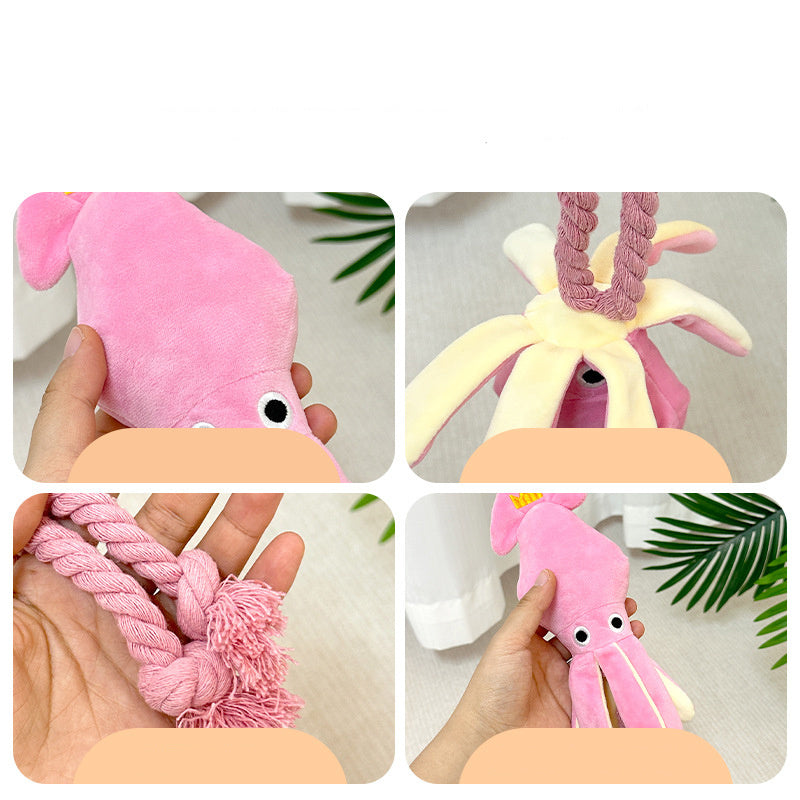 Cute Squid Plush Toy For Dogs