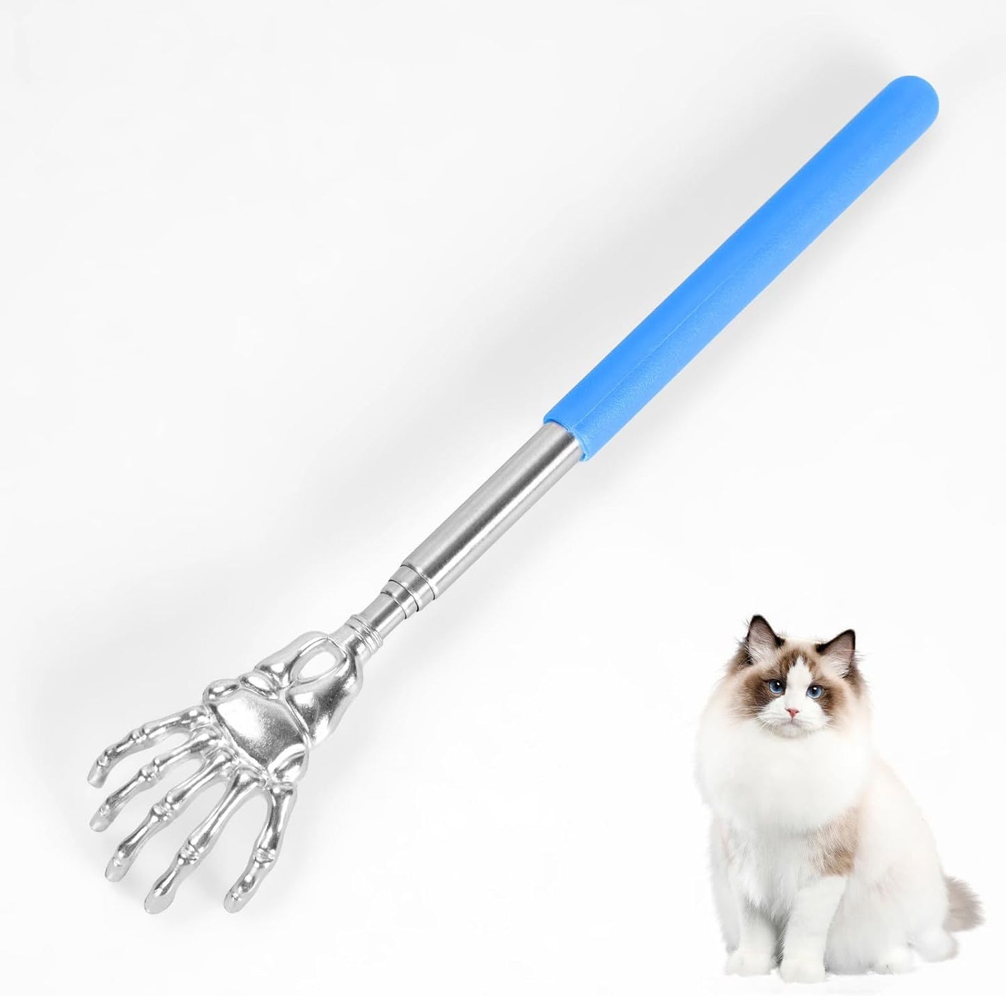 Telescopic Cat Teaser Wand with Grooming Comb for Pets