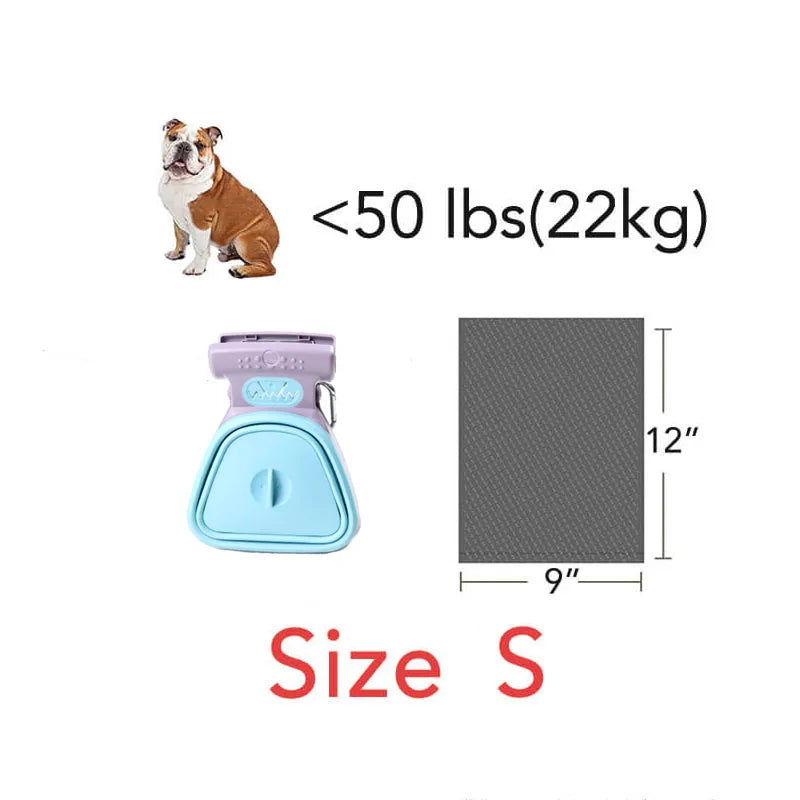 Portable Dog Waste Picker with 1 Roll of Biodegradable Bags