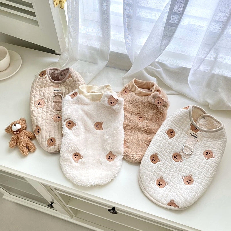 Cozy Dog Jacket with Embroidery