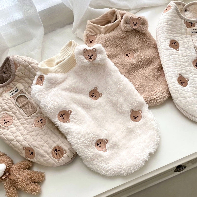 Cozy Dog Jacket with Embroidery