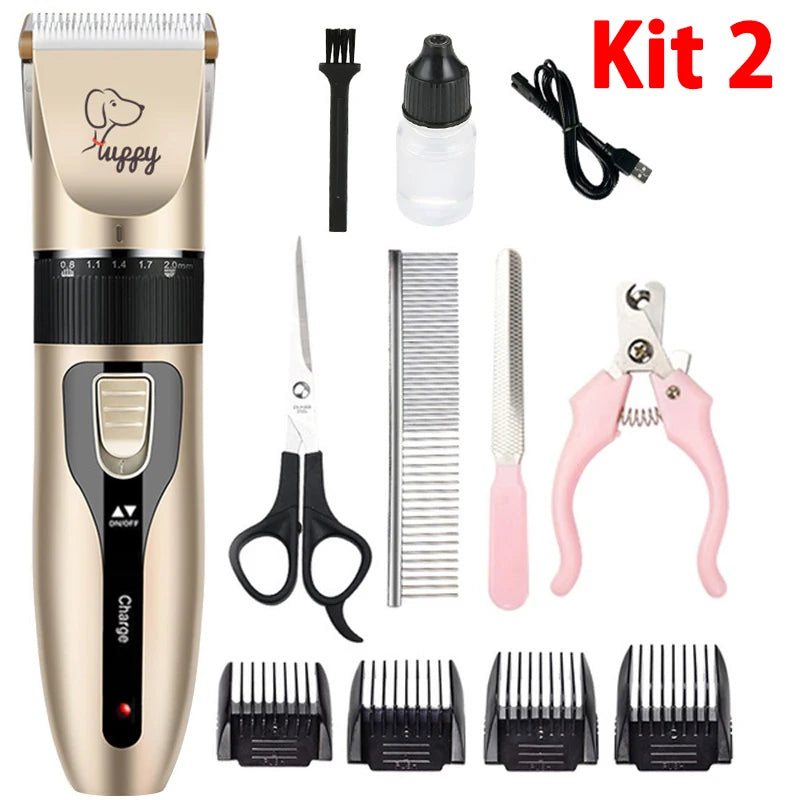 Rechargeable Electric Pet Grooming Clipper Kit for Dogs and Cats