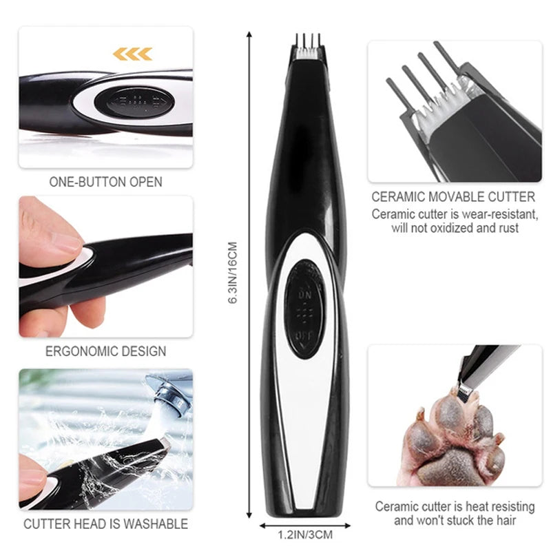 Rechargeable Electric Pet Grooming Clipper Kit for Dogs and Cats