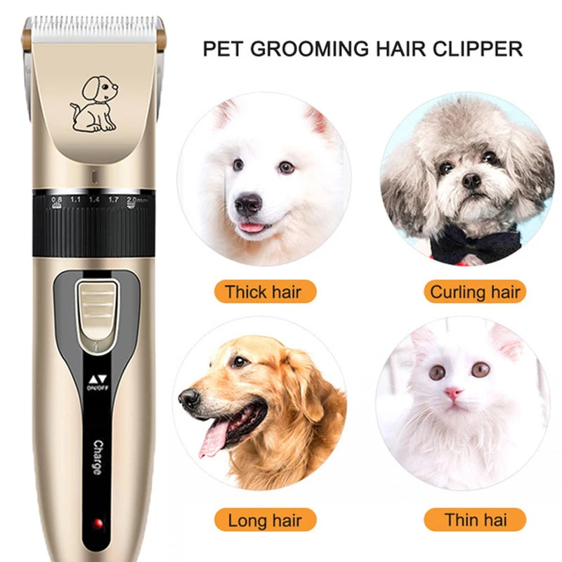Rechargeable Electric Pet Grooming Clipper Kit for Dogs and Cats