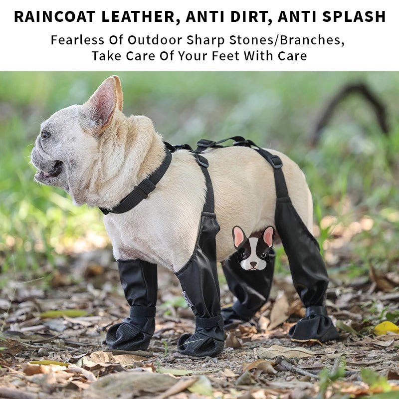 Waterproof Adjustable Dog Boots with Non-Slip Soles