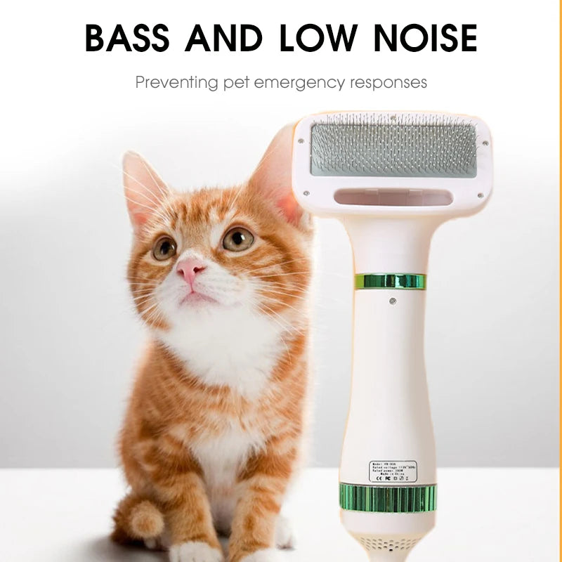 Portable Pet Grooming Hair Dryer with Slicker Brush for Cats and Dogs
