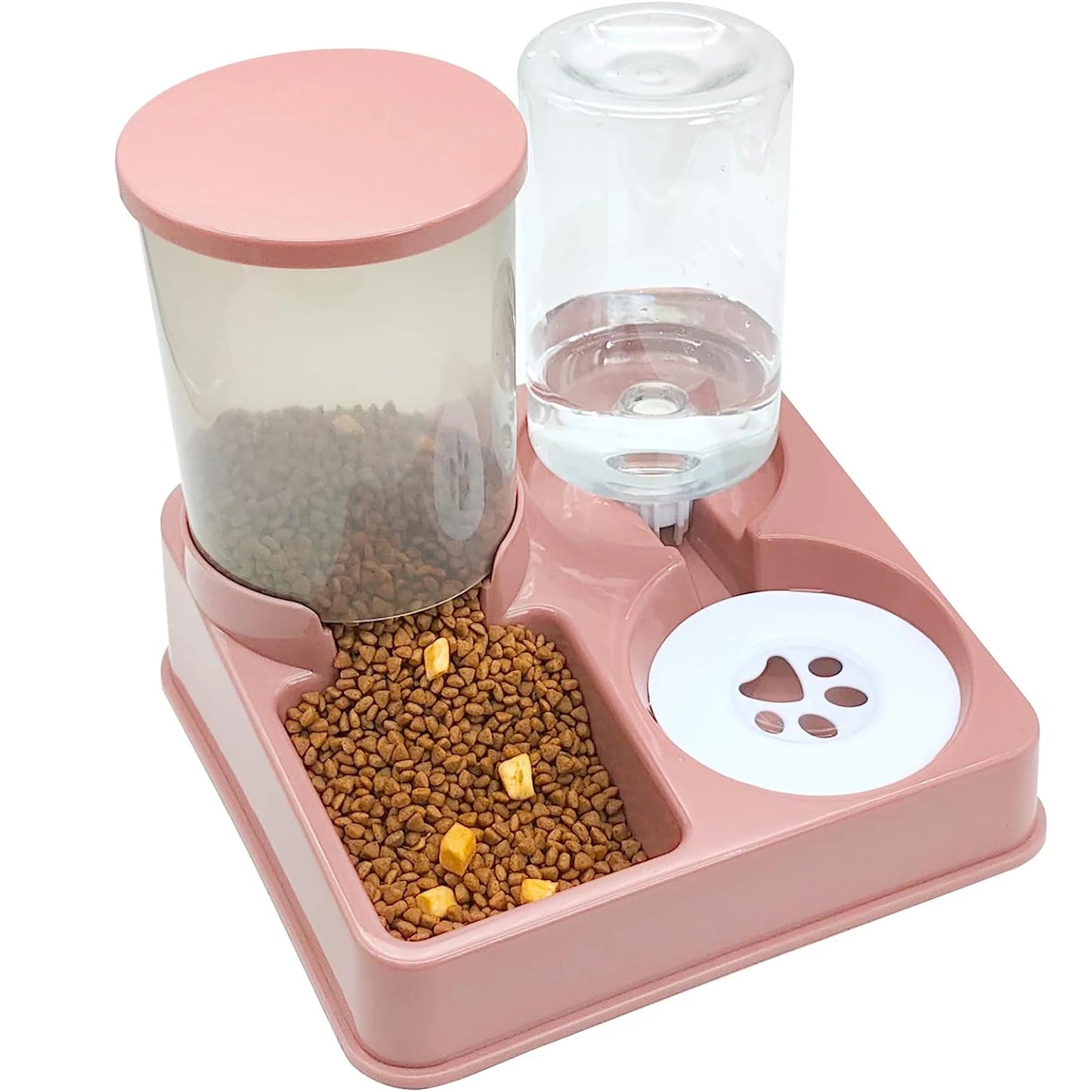 "2-in-1 water and food dispenser for dogs and cats"