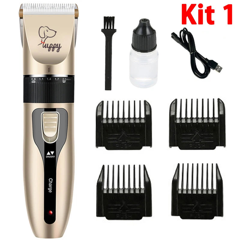 Rechargeable Electric Pet Grooming Clipper Kit for Dogs and Cats