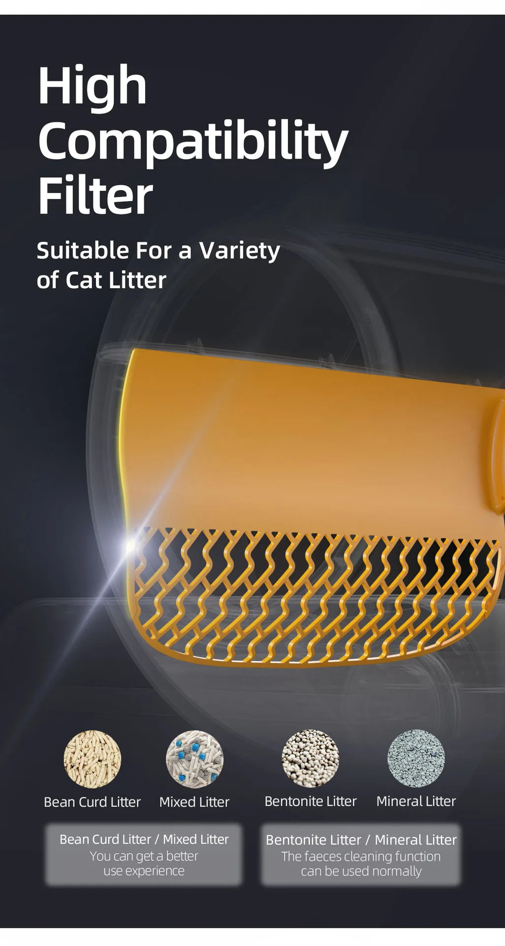 65L Automatic Smart Cat Litter Box with Self-Cleaning Feature