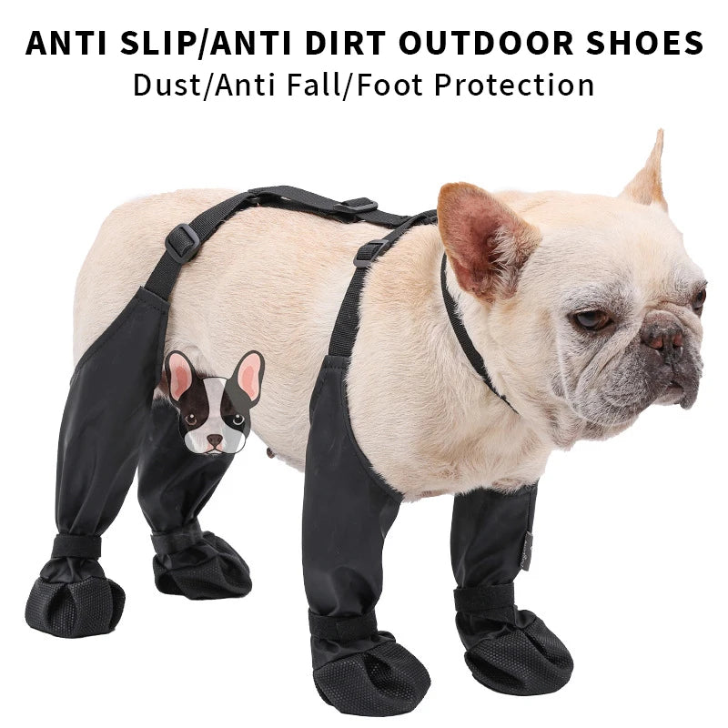 Waterproof Adjustable Dog Boots with Non-Slip Soles