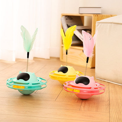 Cat Stick Toy Self-hi To Relieve Boredom Cat Tumbler Turntable