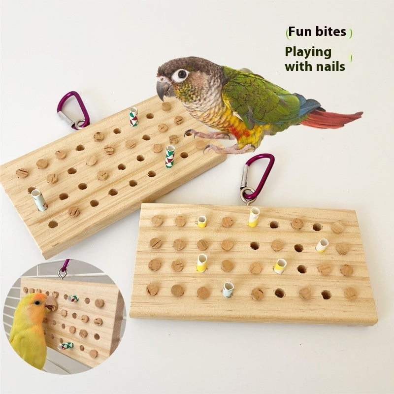 Interactive Parrot Chewing and Training Toy with Keyboard Design