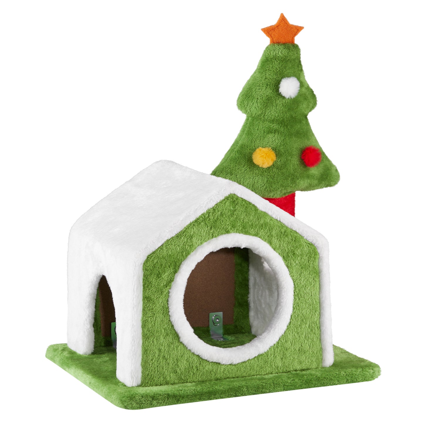 Christmas-Themed Feline Climbing House For Cats
