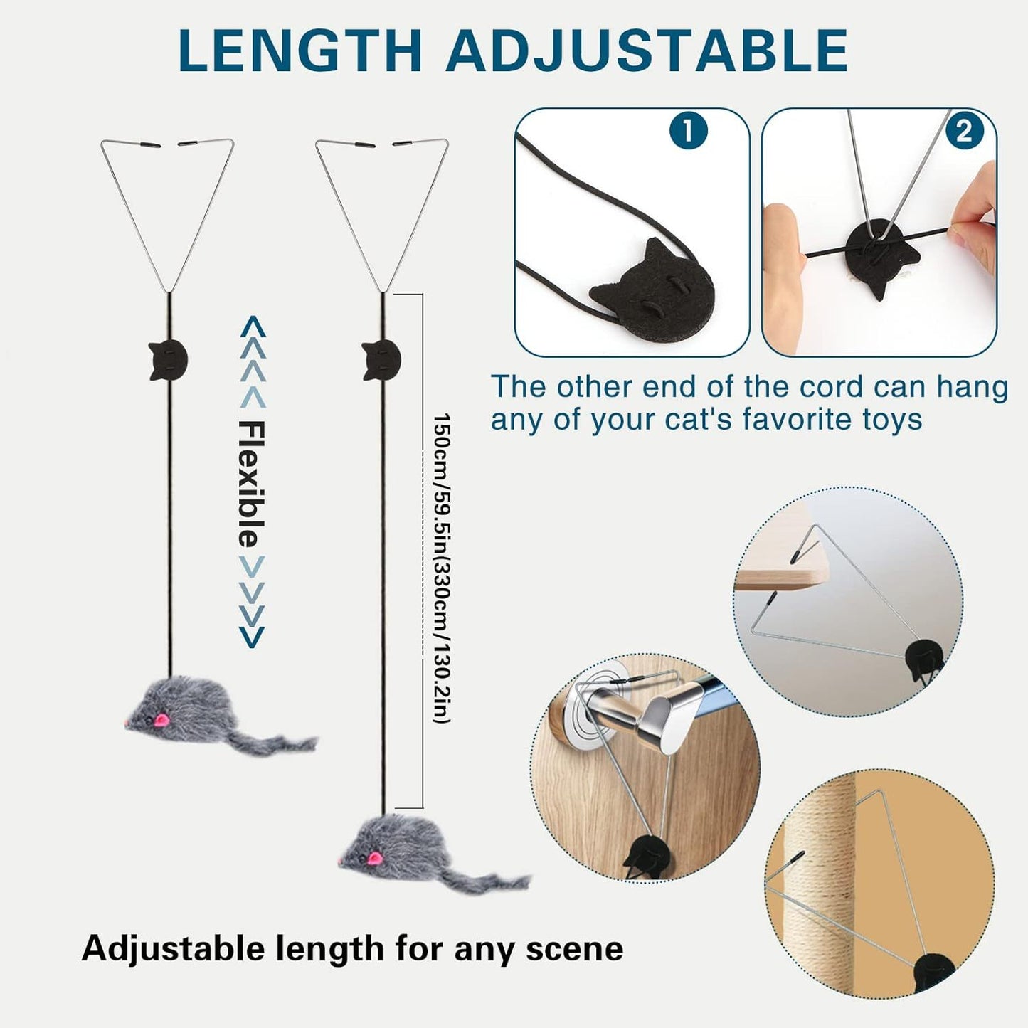 Retractable Cat Feather Teaser Toy for Indoor Play and Exercise