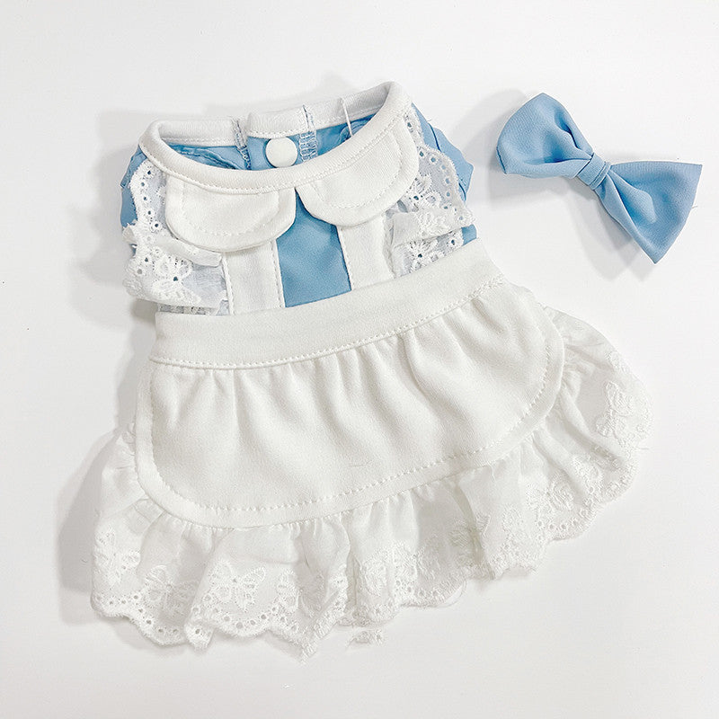 Maid-Style Lace Dress for Pets