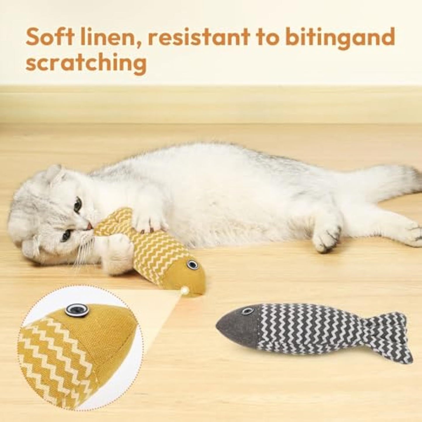 3 Catnip-Infused Fish Toys for Self-Play and Exercise