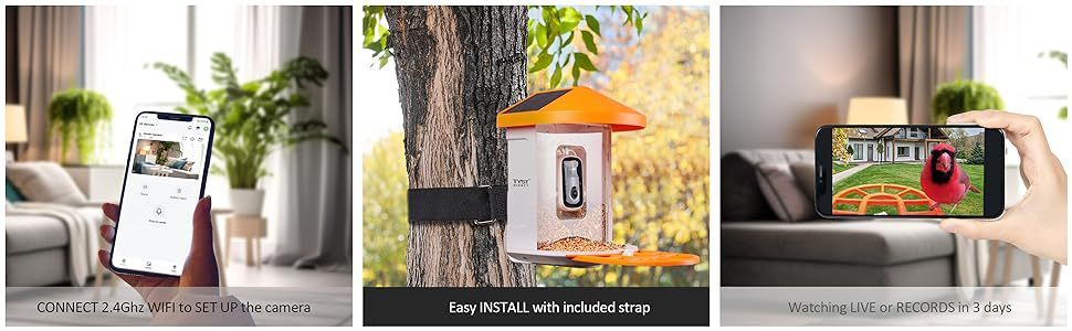 Wi-Fi Enabled Feeder Surveillance Camera
