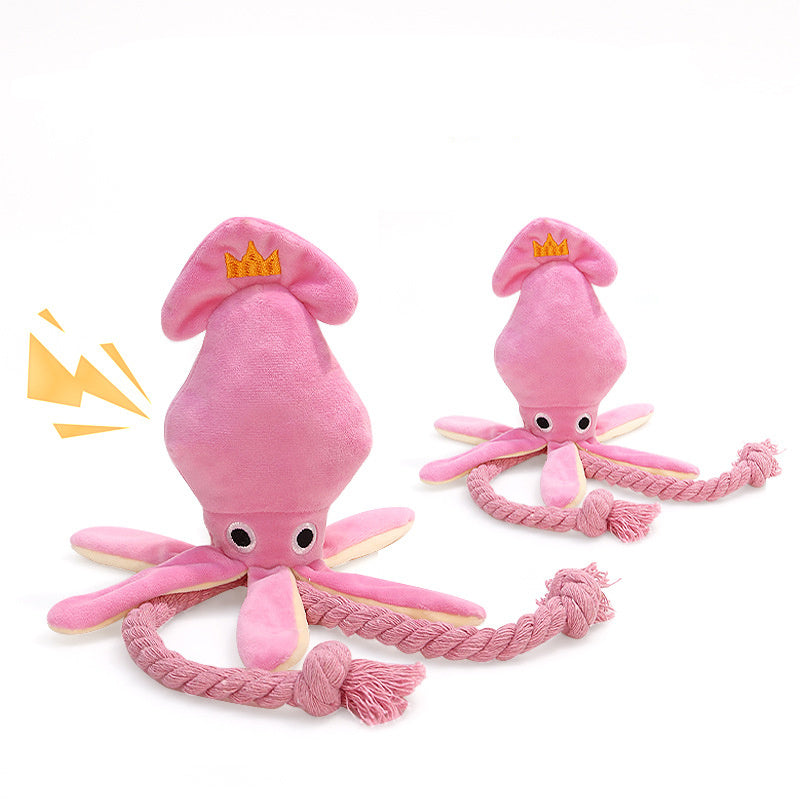 Cute Squid Plush Toy For Dogs
