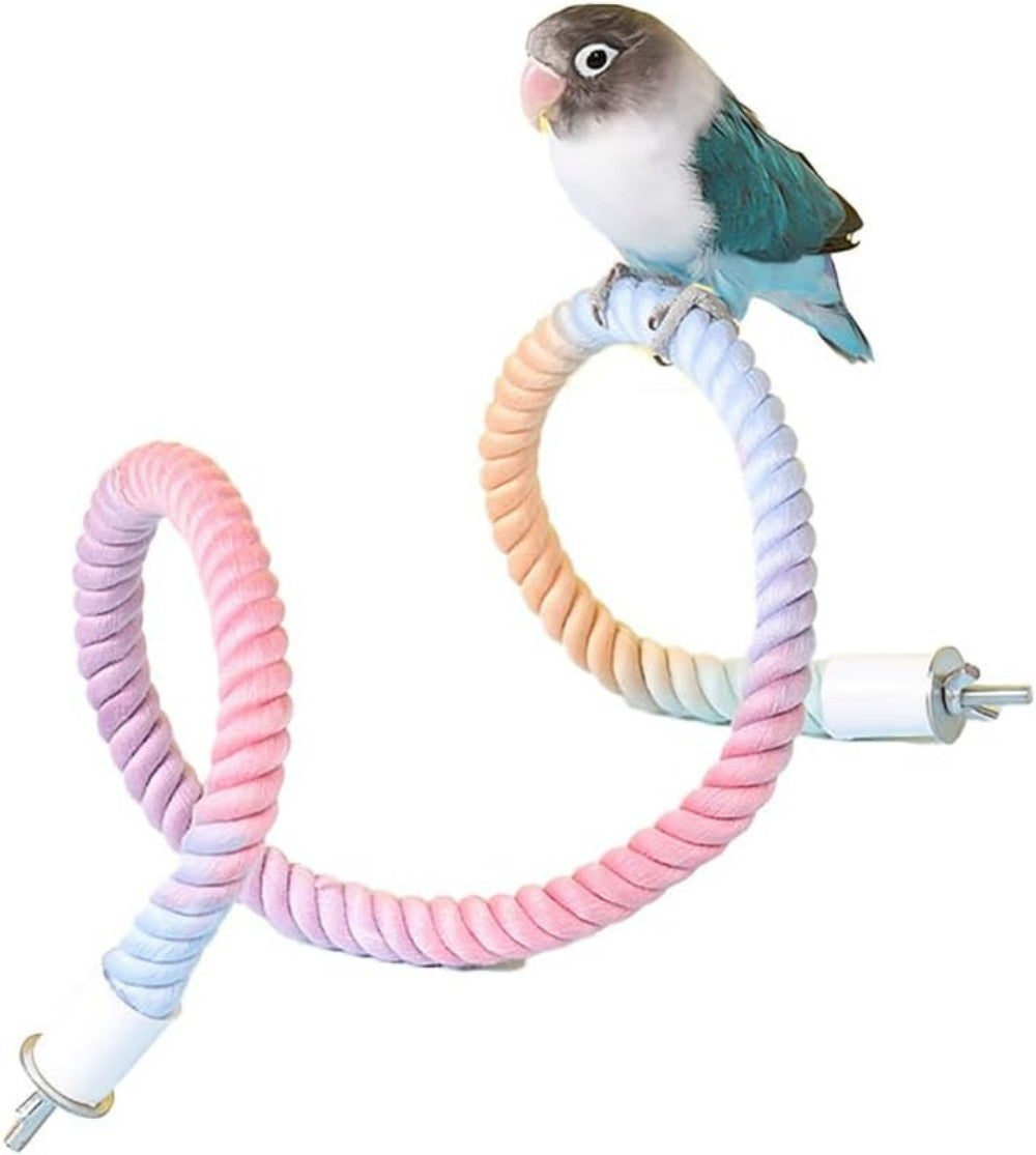 Gradient Bird Perch Stand with Bendable Rope