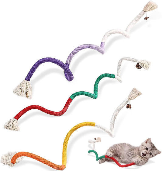 Teeth-Cleaning Cat Toys with Silvervine Fruit and Cotton Rop