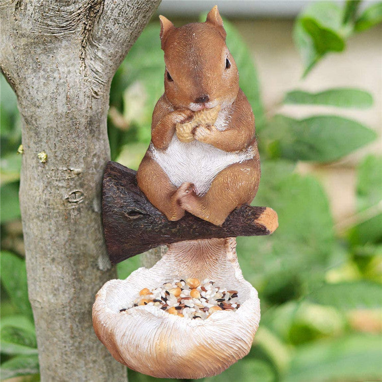 Adorable Squirrel-Shaped Bird Feeder
