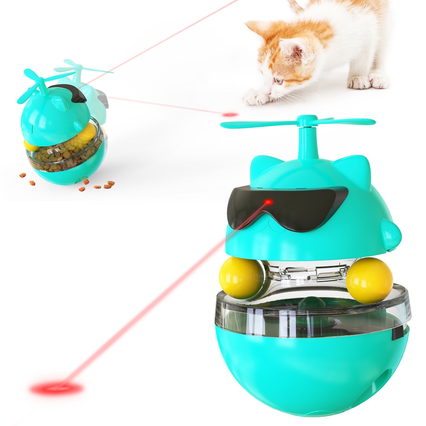 Cat Toy Laser Electric Infrared Ray Turntable Tumbler