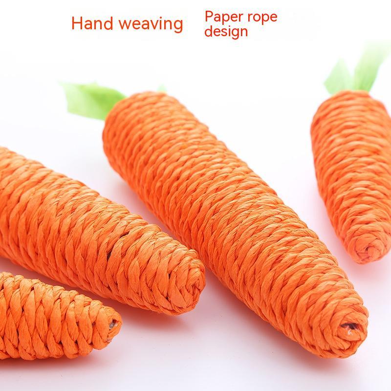 Paper String Decorations Carrot for Pets