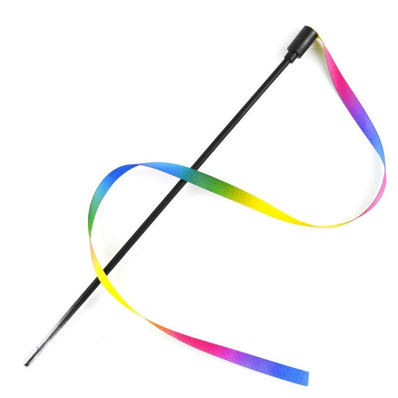Colorful Interactive Wand Toy with String for Cats