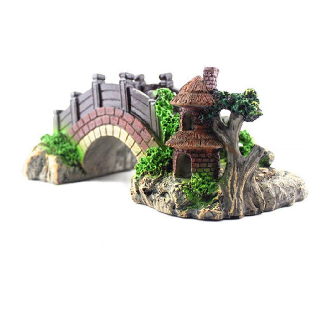 Aquarium Resin Arch Bridge Decoration