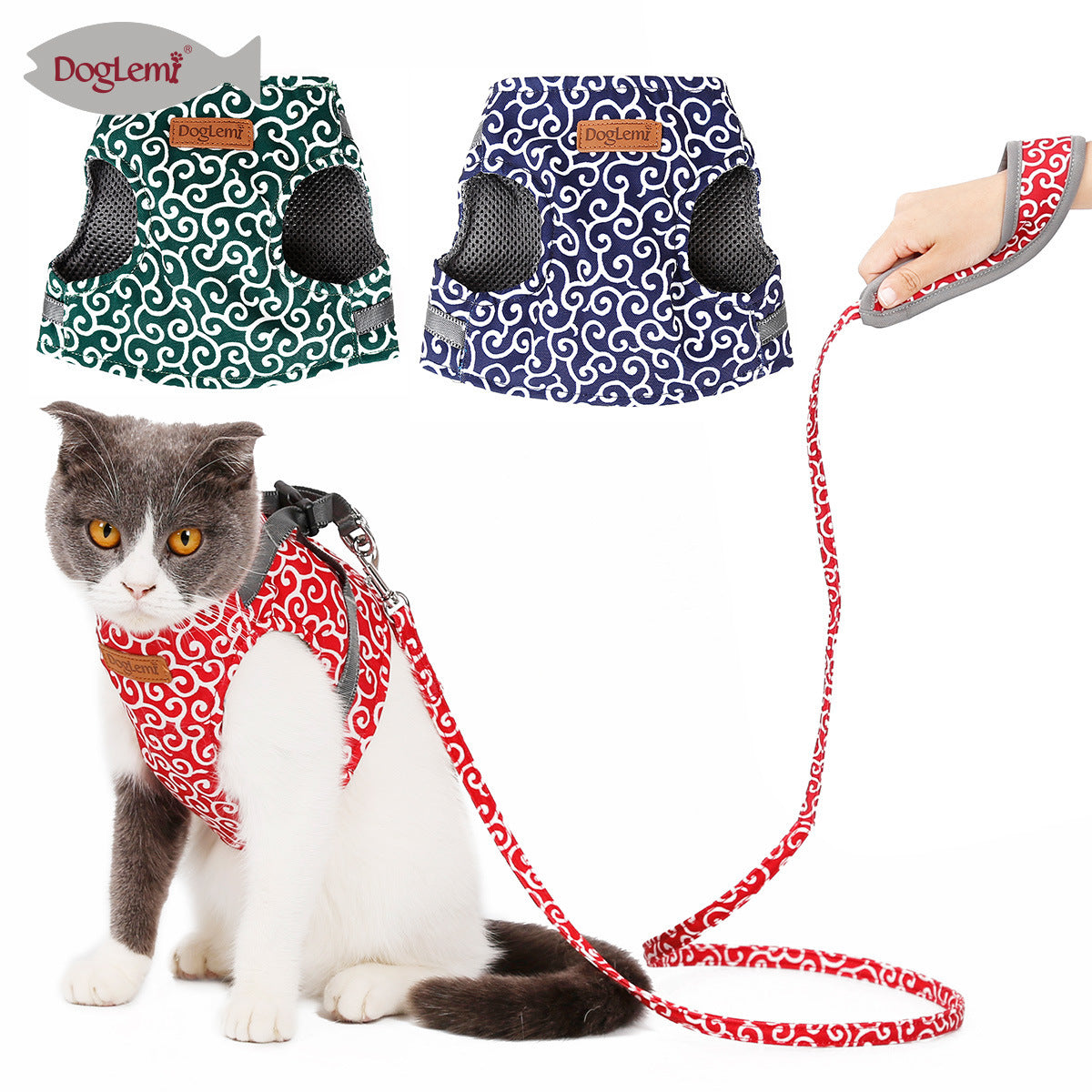 Chest Harness Vest for Cats with Traction Rope