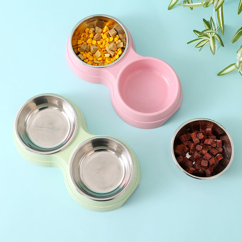 Stainless Steel Pet Feeder with Dual Bowls