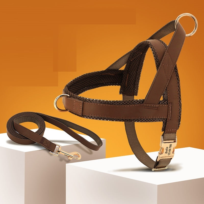 Lettering Dog Vest Harness for Large Breeds