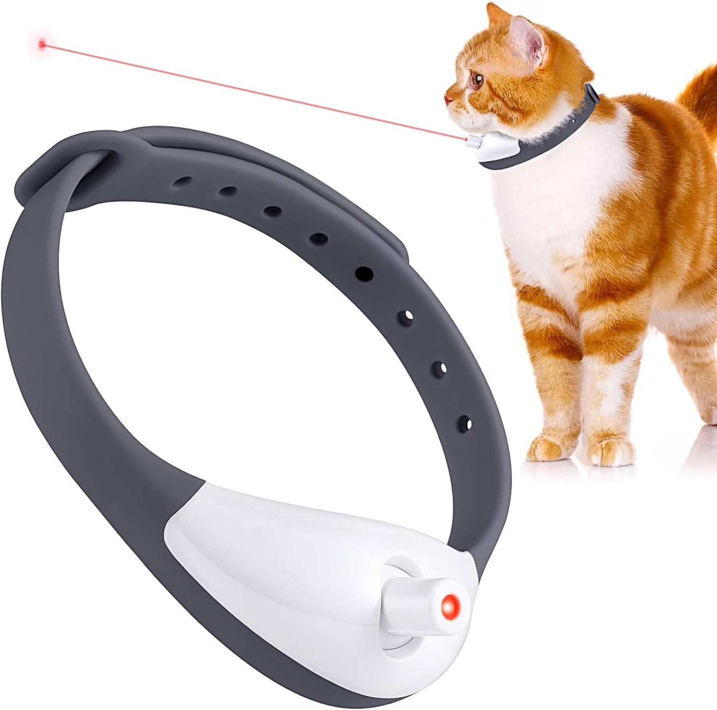 Smart LED Play Collar for Cats, Automatic and Rechargeable