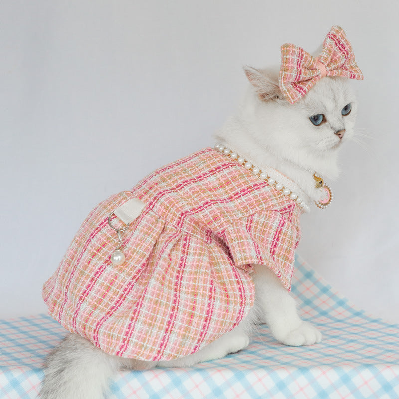Cat Plaid Skirt