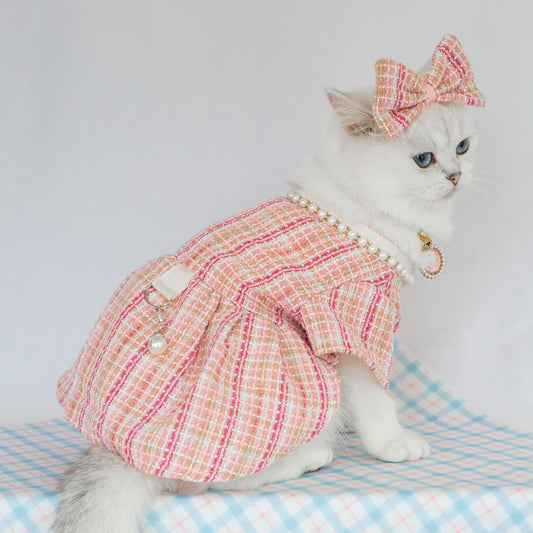 Cat Plaid Skirt