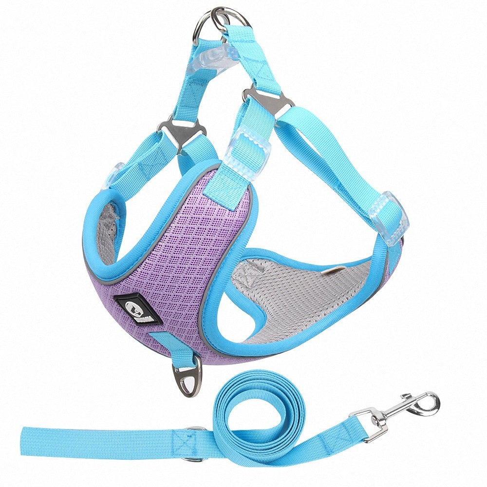 Breathable Pet Harness with Reflective Trim